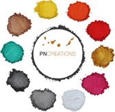 PNCreations Pigmentpoeder Variation Mix | Kleurpoeder | 10 Kleuren | Epoxy | Zeep Maken | Hars | Giethars | Mica | Verf Mixen