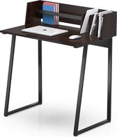 Bureautafel - Laptop tafel - Hout/Metaal - Bruin/Zwart -  82.4 x 51.2 x 93.5 cm- Vintage Bureau- gaming desk-sta bureau-desk-