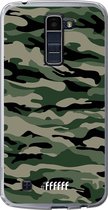 LG K10 (2016) Hoesje Transparant TPU Case - Woodland Camouflage #ffffff