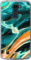 LG K10 (2016) Hoesje Transparant TPU Case - Fresh Waves #ffffff