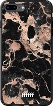 iPhone 8 Plus Hoesje TPU Case - Rose Gold Marble #ffffff