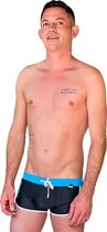 ZWEMBROEK/SWIMSUIT TRUNK NEGRO CON EL AZUL, maat S