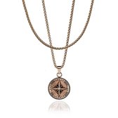 Croyez Jewelry | Compass Rosegold Layerup | Box / 55cm / 75cm