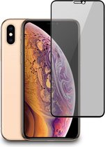 Smartphonica iPhone X/Xs privacy full cover tempered  glass screenprotector van gehard glas met afgeronde hoeken