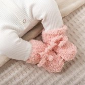 TEDDY BABY SLOFJES - OUD ROZE 0-4 MAAND