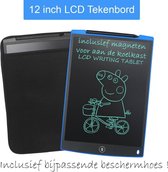 12 inch LCD Tekenbord Magnetisch / LCD Teken Tablet / LCD Schrijf Tablet - Inclusief Beschermhoes - blauw