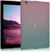 kwmobile hoes voor Sony Xperia Tablet Z4 - siliconen beschermhoes voor tablet - Tweekleurig design - roze / blauw / transparant