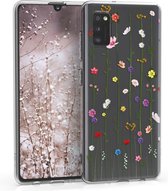 kwmobile telefoonhoesje voor Samsung Galaxy A41 - Hoesje voor smartphone in meerkleurig / transparant - Wilde Bloemen Stengels design