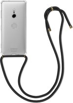 kwmobile telefoonhoesje compatibel met Sony Xperia XZ3 - Hoesje met koord - Back cover in transparant