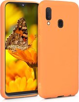 kwmobile telefoonhoesje voor Samsung Galaxy A20e - Hoesje voor smartphone - Back cover in fruitig oranje