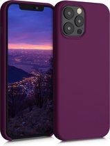 kwmobile telefoonhoesje voor Apple iPhone 12 Pro Max - Hoesje met siliconen coating - Smartphone case in bordeaux-violet