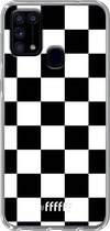 Samsung Galaxy M31 Hoesje Transparant TPU Case - Checkered Chique #ffffff