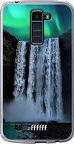 LG K10 (2016) Hoesje Transparant TPU Case - Waterfall Polar Lights #ffffff