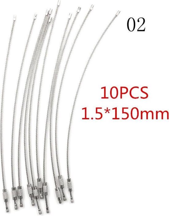 Uniclife 16 cm Draht-Schlüsselanhänger-Kabel in 5 verschiedenen Farben