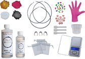 PNCreations Ultra Clear Epoxyhars Kettingset | 47-delig | Hobbypakket | Giethars Pakket | Precisie Weegschaal | Juwelen Maken | Mica Kleurpigment
