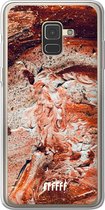 Samsung Galaxy A8 (2018) Hoesje Transparant TPU Case - Orange Red Party #ffffff