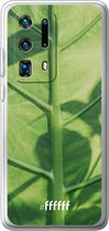 Huawei P40 Pro+ Hoesje Transparant TPU Case - Leaves Macro #ffffff