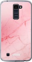 LG K10 (2016) Hoesje Transparant TPU Case - Coral Marble #ffffff