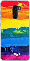 Xiaomi Pocophone F1 Hoesje Transparant TPU Case - Rainbow Canvas #ffffff
