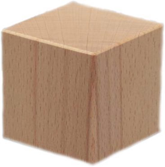Terzijde Goodwill ziek Beuken houten knutsel blokken | Decoratie | 4 cm | Per stuk | bol.com