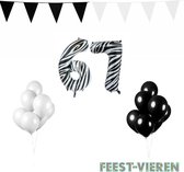 67 jaar Verjaardag Versiering Pakket Zebra