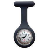 Fako® Horloge - Zilverkleurig (kleur kast) - Grijs bandje - 28 mm