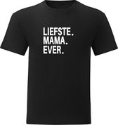 T-Shirt - Casual T-Shirt - Fun T-Shirt - Moeder - Mama - Moederdag - Liefste Mama Ever - Zwart - Maat M