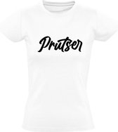 Prutser dames t-shirt | huis anubis | onhandig | lomp | slecht | Wit