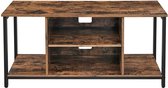 Mucasa© TV-kast, TV-tafel, TV-plank, lowboard met open vakken, woonkamer, 110 x 40 x 50 cm, industrieel ontwerp, vintage