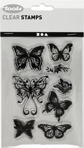 Silicone stempels. vlinders. 11x15.5 cm. 1 vel