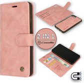 iPhone 7 & iPhone 8 Hoesje Pale Pink - Casemania 2 in 1 Magnetic Book Case