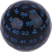 D100 dobbelsteen / D100 Dice / Polydice | dungeons and dragons dnd dice | D&D Pathfinder RPG DnD | Zwart - blauw