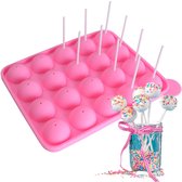 Cakepop - Bakvorm - Siliconen - 20 Cake Pops - Roze - Inclusief stokjes