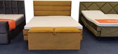 Beddenleeuw Luxe Boxspring George Velours Stof - 180x200 -  Goud