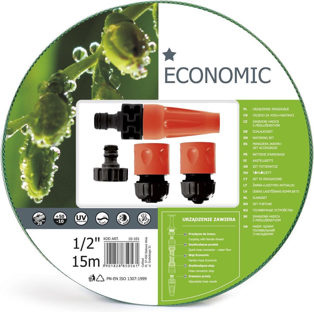 Cellfast Tuinset Economic 10-101 slang 15 m 1/2 "plus sprinkler thumbnail 3
