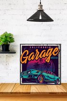3d Hout Retro Poster California Garage Muscle Car