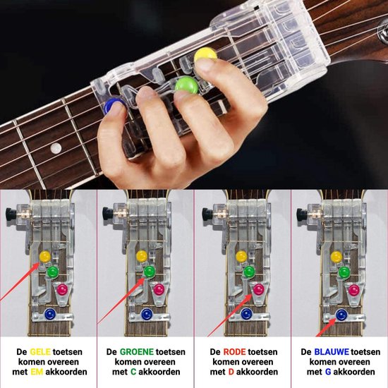Chordbuddy - Accessoires pour guitare - Apprendre à jouer de la guitare -  Guitare... | bol.com