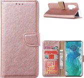 Motorola Moto Edge Plus - Bookcase Rose Goud - portemonee hoesje