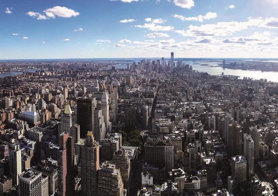 1x Zelfklevende poster Manhattan | 200x140cm | Skyline Manhattan