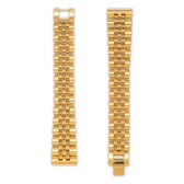 KRAEK Goud Staal - horlogebandje met quick release - Gouden Schakelband - 16 mm bandje - Easy click - Met inkort set - Stalen Armband