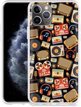 Geschikt voor Apple iPhone 11 Pro Hoesje Retro Patroon - Designed by Cazy