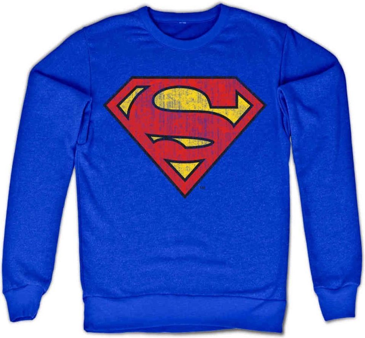 DC Comics Superman Sweater/trui -M- Washed Shield Blauw
