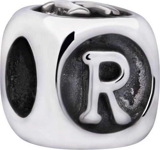 Foto: Quiges 925 bedels sterling zilver beads alfabet letter r kraal charm geschikt voor pandora armband z441