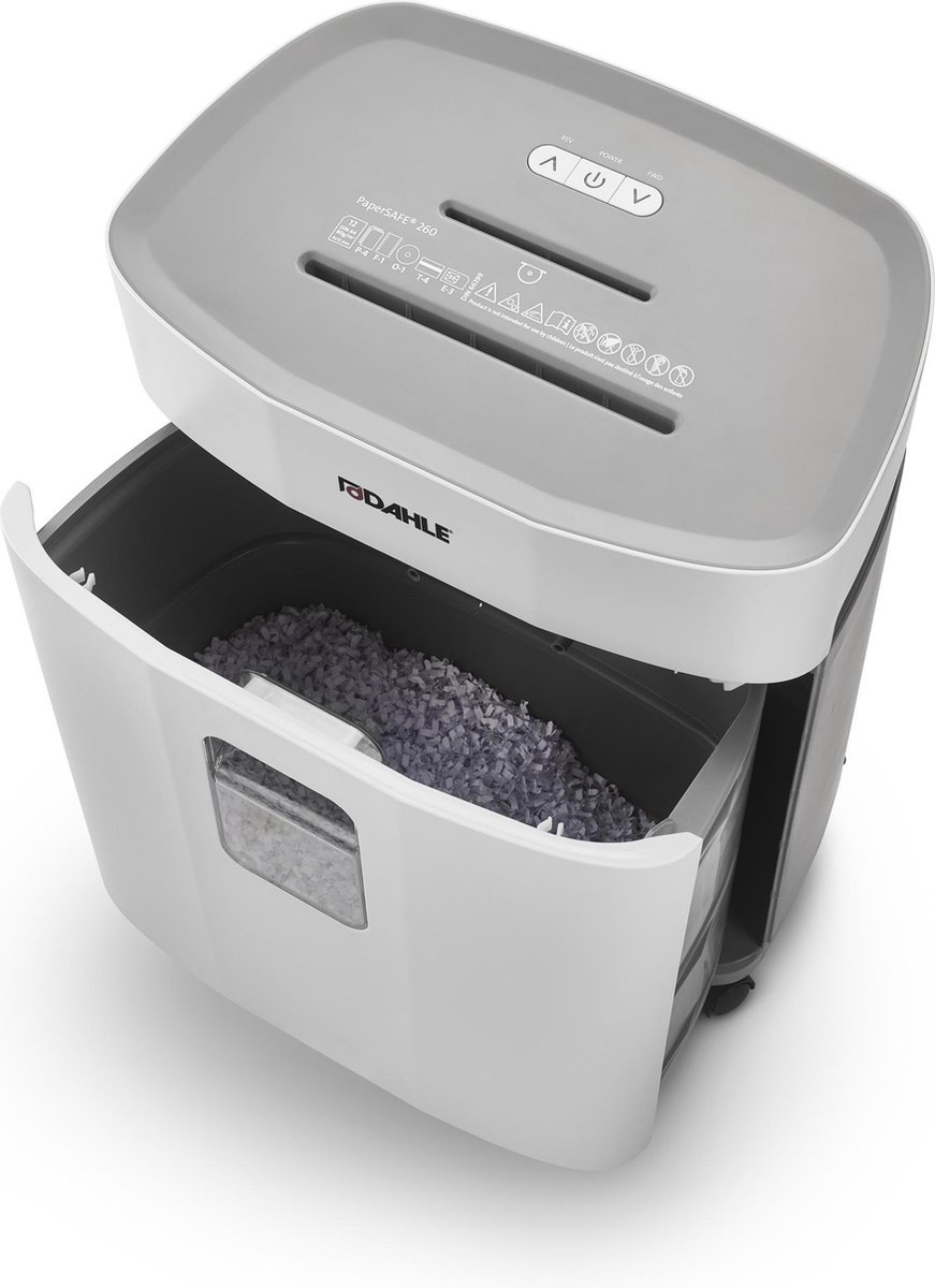 Dahle PaperSAFE 260 - Papierversnipperaar 4x12mm met 25L bak thumbnail 8