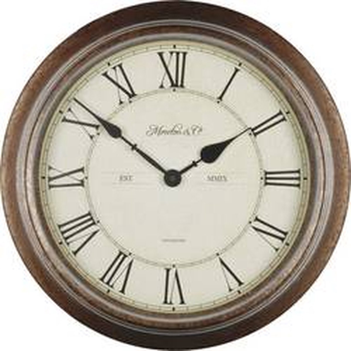 Techno Line WT 7006 Wandklok Kwarts 36 cm x 7 cm Hout Geschikt voor vochtige ruimtes