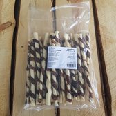 Runderhuid stick omwikkeld met rundvlees 25 cm - Hondensnacks - 20 stuks voordeelbundel - Kauwstaaf hond - Centraal omwikkeld met rundvlees - Kauwstaafjes