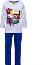 Spiderman pyjama - maat 128 - grijs/blauw - katoen