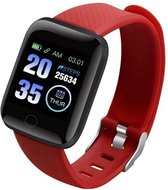 FITpro Smartwatch - Sporthorloge - Sportband - Stappenteller - Hartslagmeter - Armband - Bloeddrukmeter - Zuurstofmeter - Rood