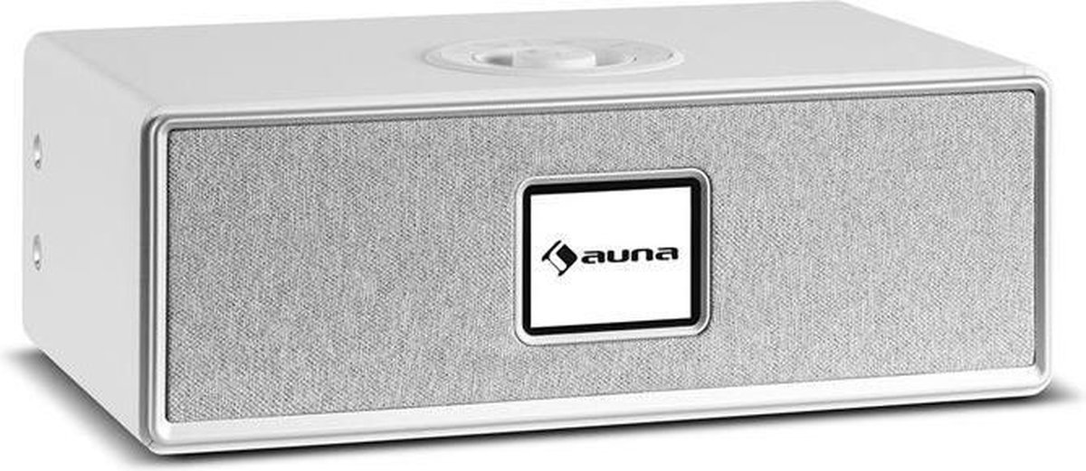 auna Simpfy wireless luidspreker DAB+/FM - Bluetooth - LCD-display - houten behuizing - wit