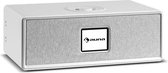 auna Simpfy wireless luidspreker DAB+/FM - Bluetooth - LCD-display - houten behuizing - wit